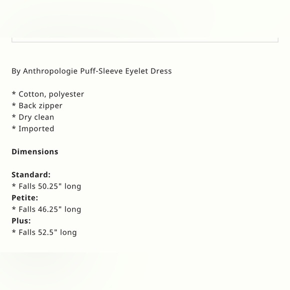 By Anthropologie Puff-Sleeve Eyelet Dress - Picture 13 of 13